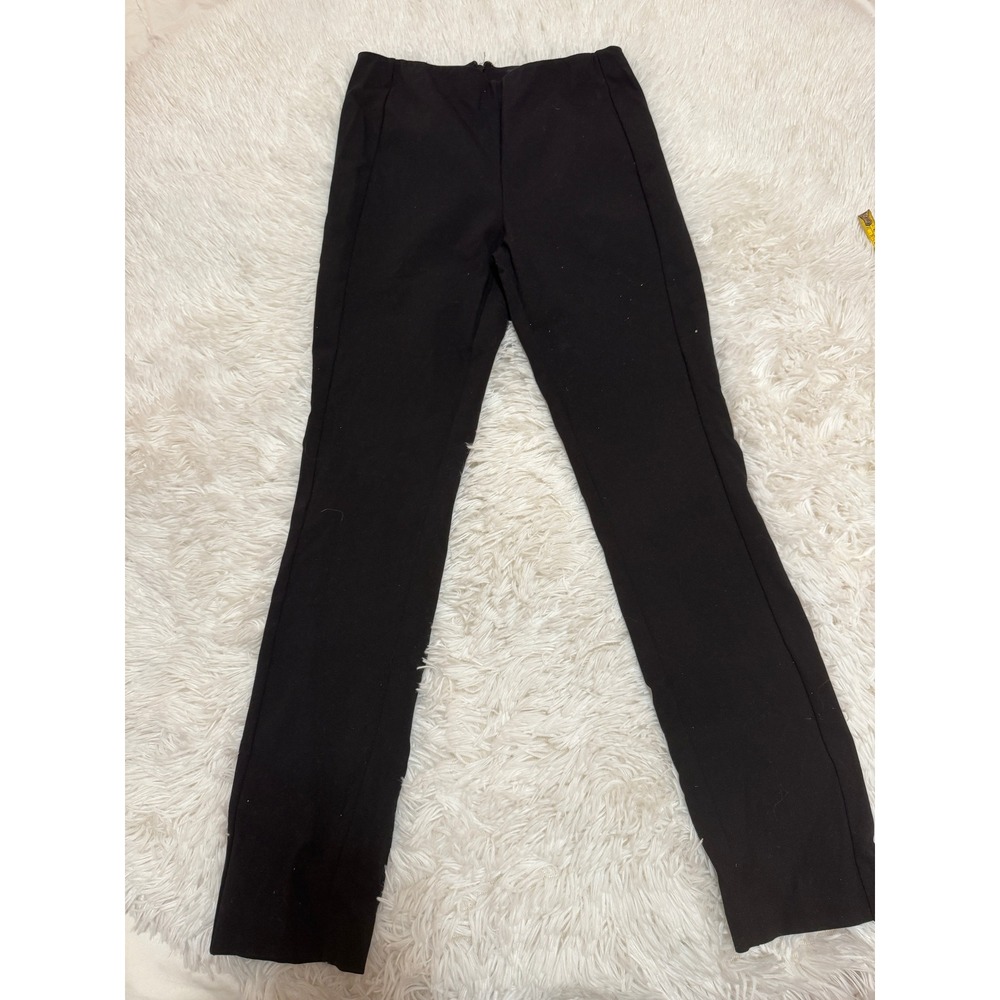 Rag & Bone New York Black Ponte Slim Leg Trousers Size 4 High Rise Back Zip